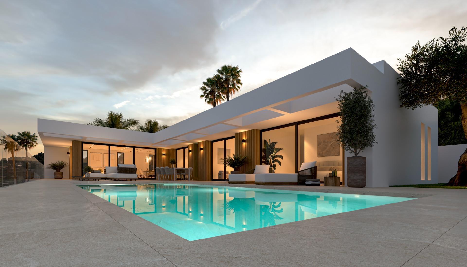 New build villa with views of the Rock in Empedrola, Calpe