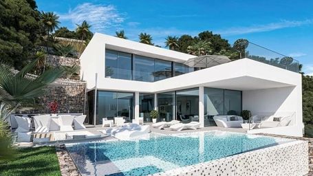 Villa de obra nueva con excelentes vistas al mar y al Peñón de Ifach, Calpe