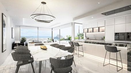 Villa de obra nueva con excelentes vistas al mar y al Peñón de Ifach, Calpe