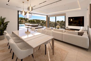 New build villa with views of the Rock in Empedrola, Calpe