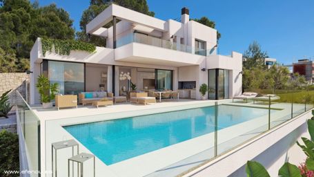 Espectacular villa moderna de obra nueva y lista para entrar a vivir en Calpe