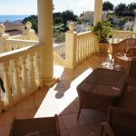 Untere Terrasse in einer Luxusvilla in Calpe, Cucarres